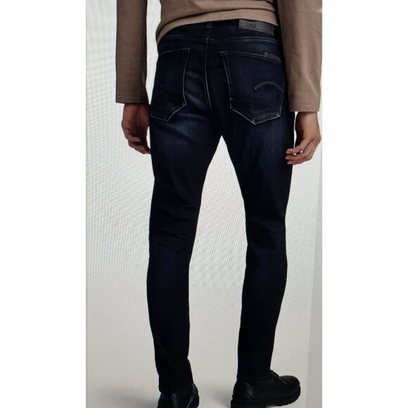 G-STAR RAW 3301 SLIM MEN'S JEANS BLACK W30 L32 STRETCH BUTTON'S DENIM - Picture 2 of 16